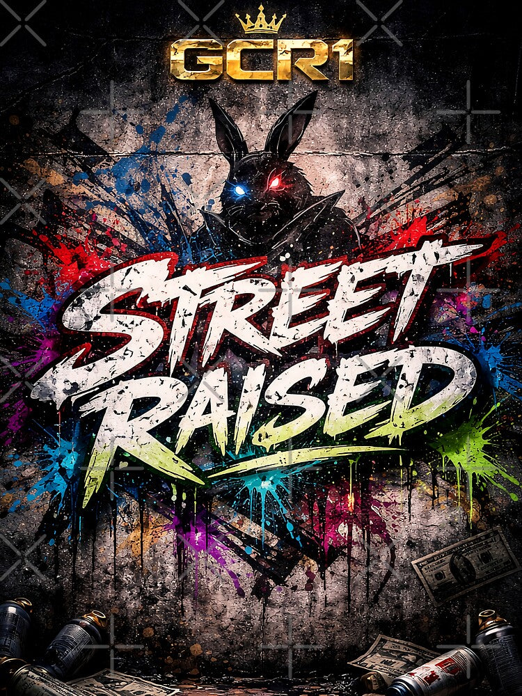 GCR1 Street Raised – Graffiti Bunny Urban Street Art Money Design by GCR1