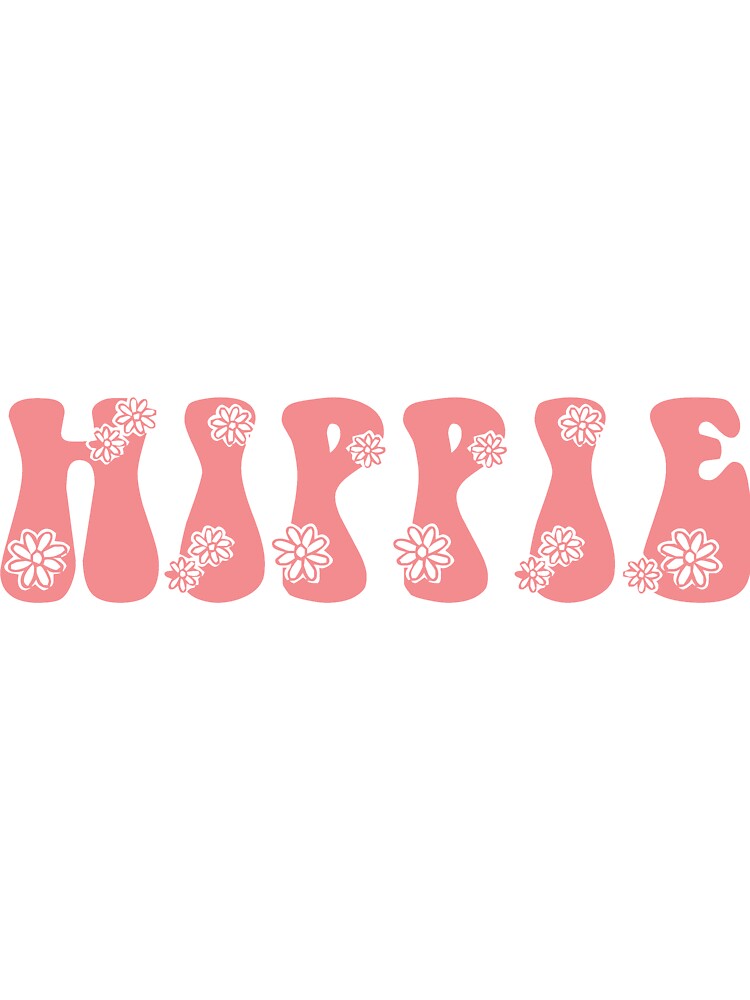 hippie flower font in pink by shop-rosie