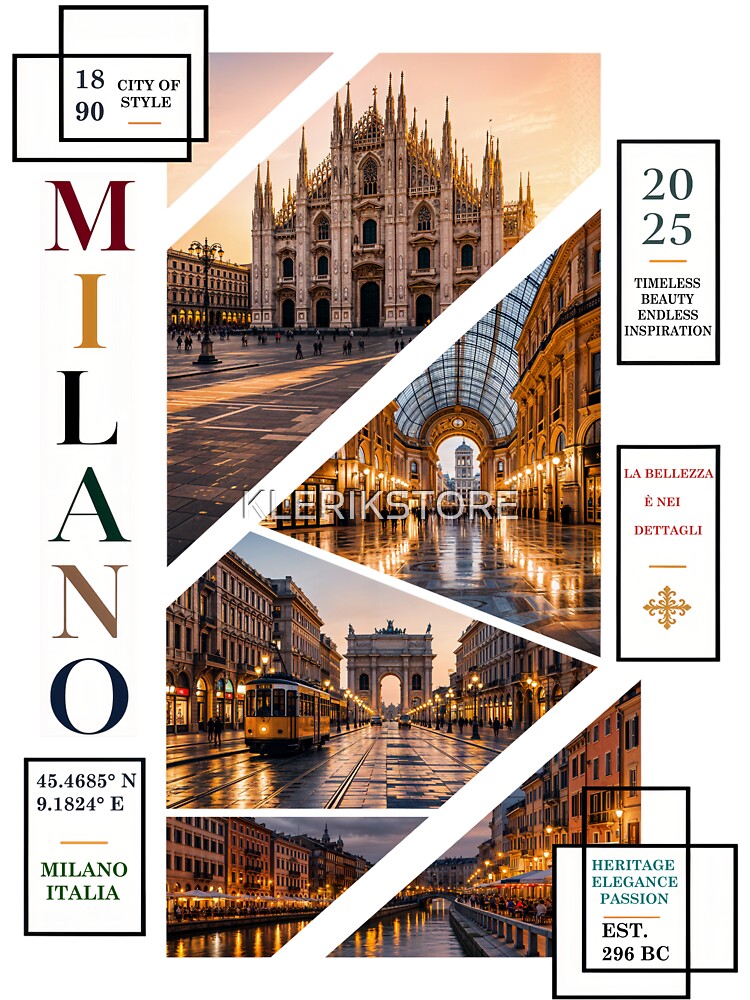Milano Timeless Beauty Endless Adventure Streetwear by KLERIKSTORE