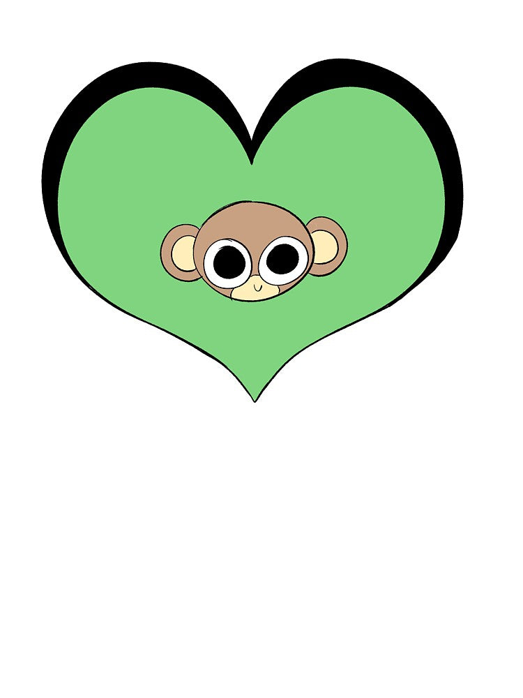 Heart Animals (monkey) by gross-girl99