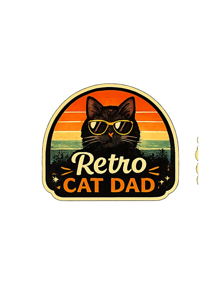 Retro Cat Dad Vintage Funny Cat Lover Design by Artbysarmina