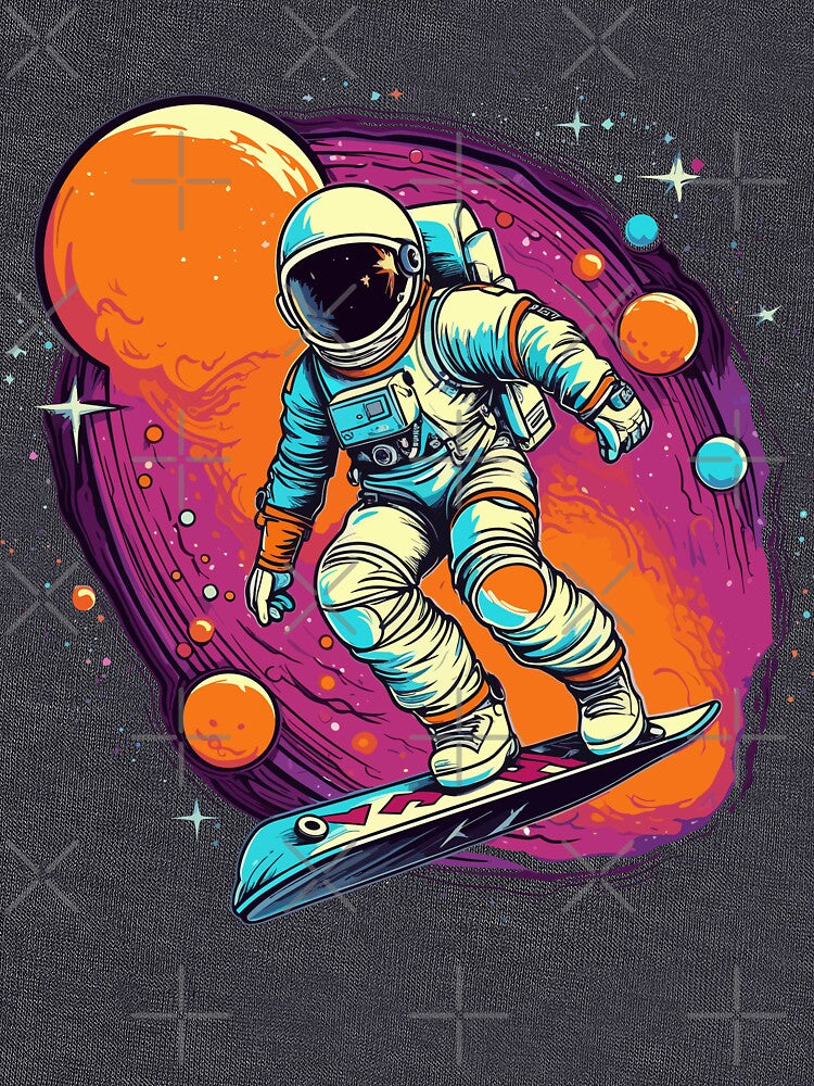 Astronaut Surfing in Space by ChelaDesigns