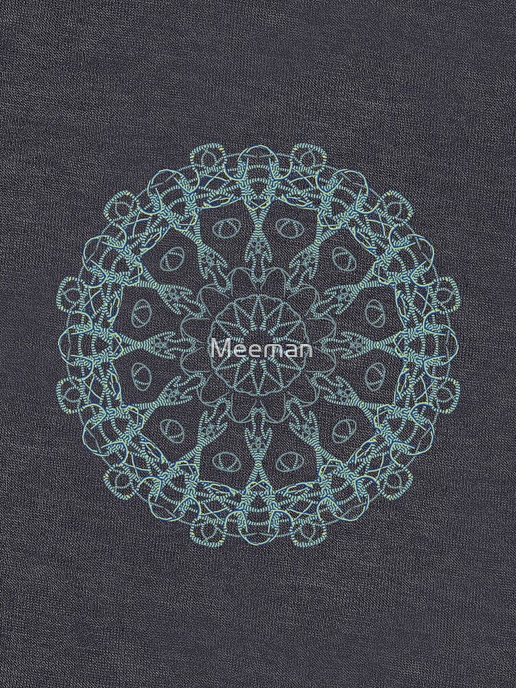 Gentle lace pattern, blue by Meeman