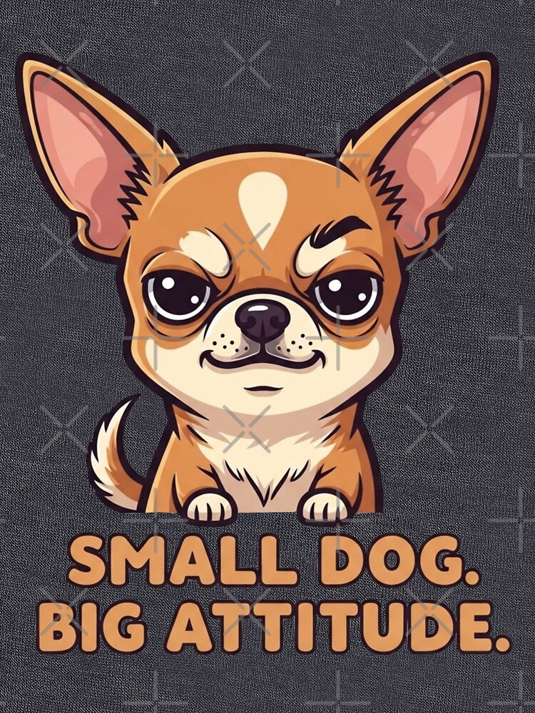 Grumpy Chihuahua Dog with Attitude by JonelleTshirts
