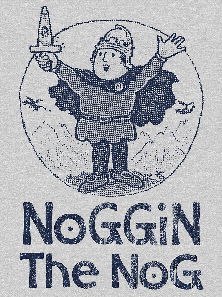 Noggin The Nog Retro Style Print by Palmthief