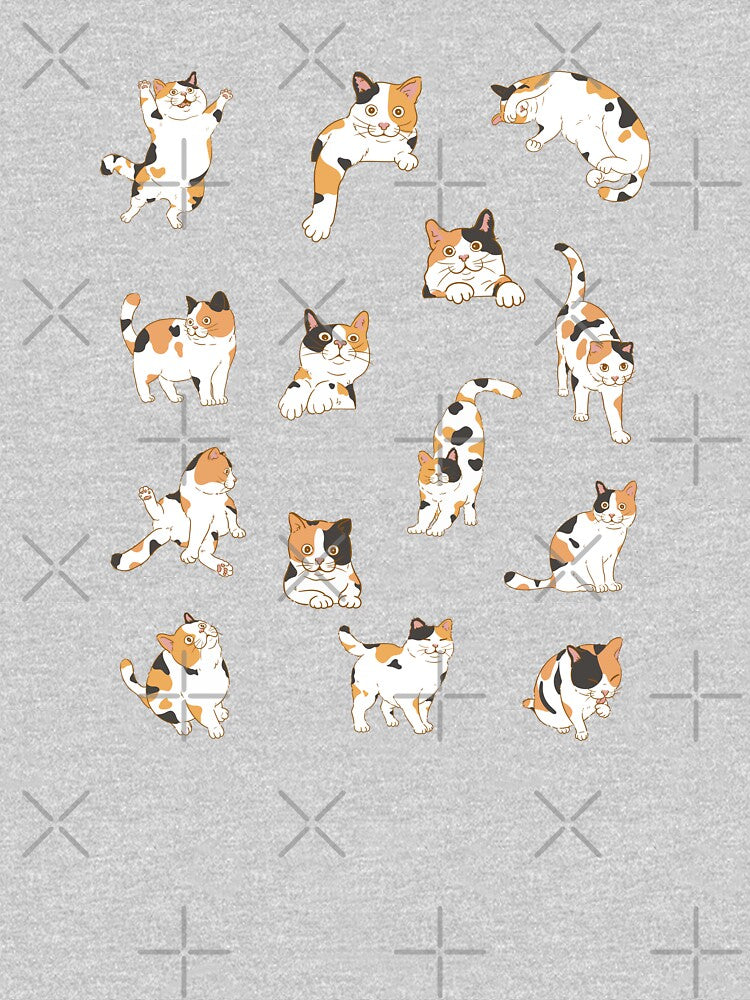 Cute Calico Cat Set- 14 Cute Postures Collection by patternjp