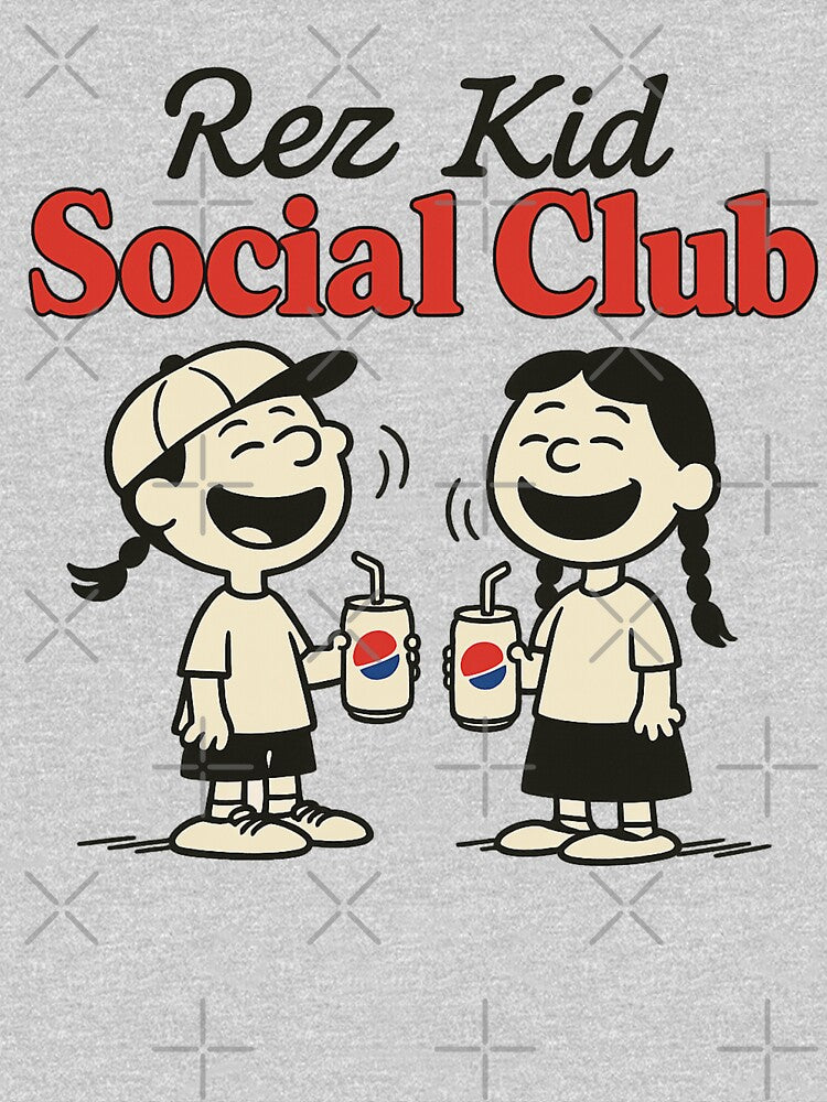 Rez Kid Social Club Native American Cartoon Style Graphic by The Kindred