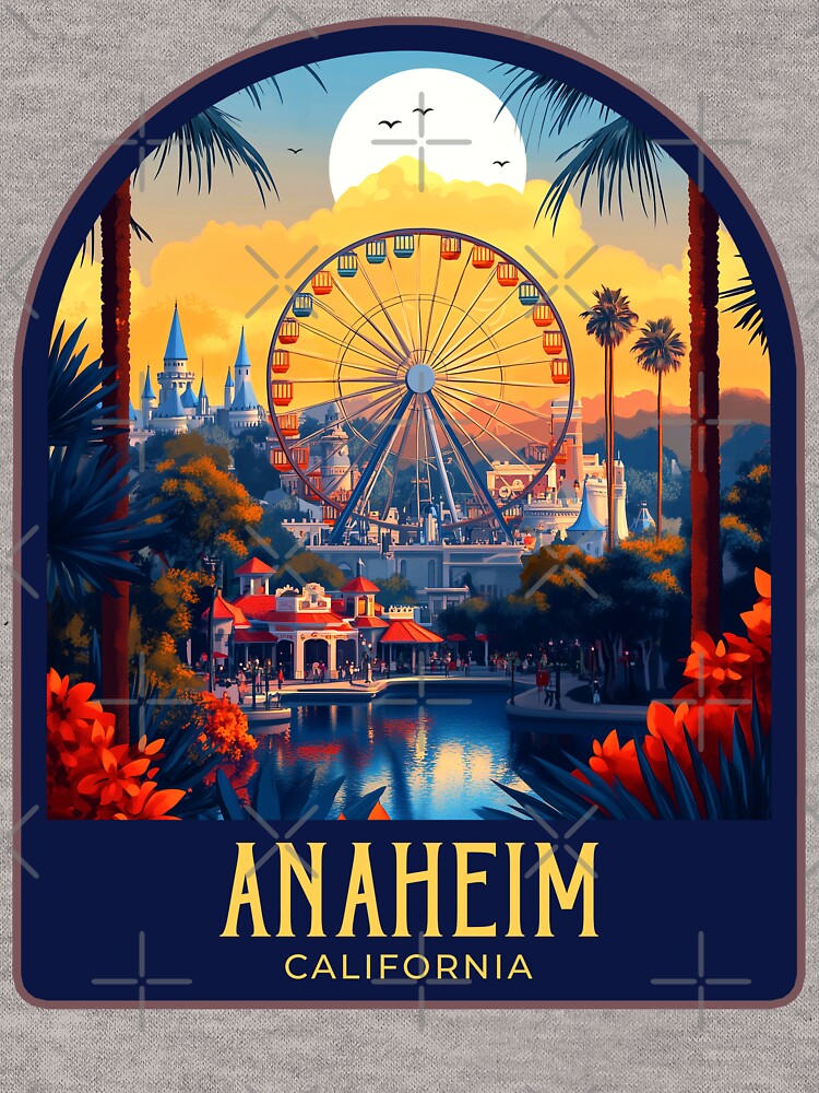 Anaheim Vintage Travel Illustration by HomeLivingCo