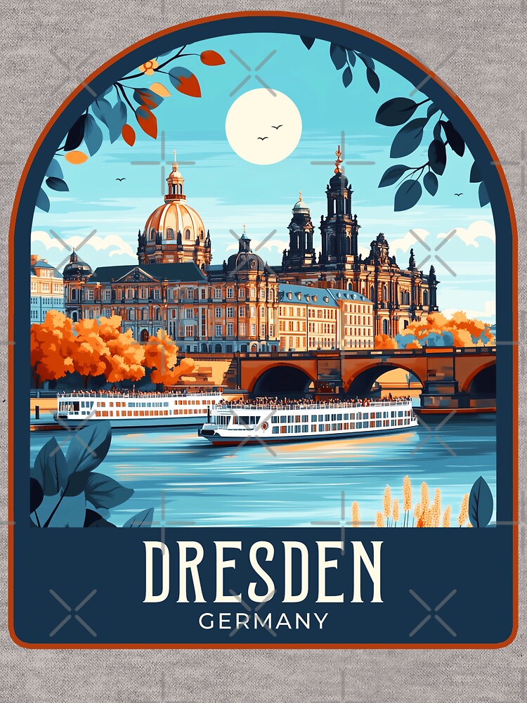 Dresden Vintage Travel Illustration by HomeLivingCo