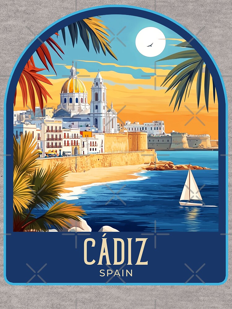 Cádiz Vintage Travel Illustration by HomeLivingCo
