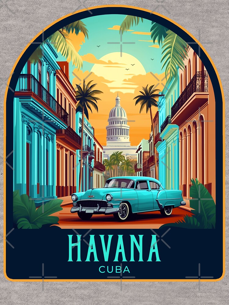 Havana Vintage Travel Illustration by HomeLivingCo