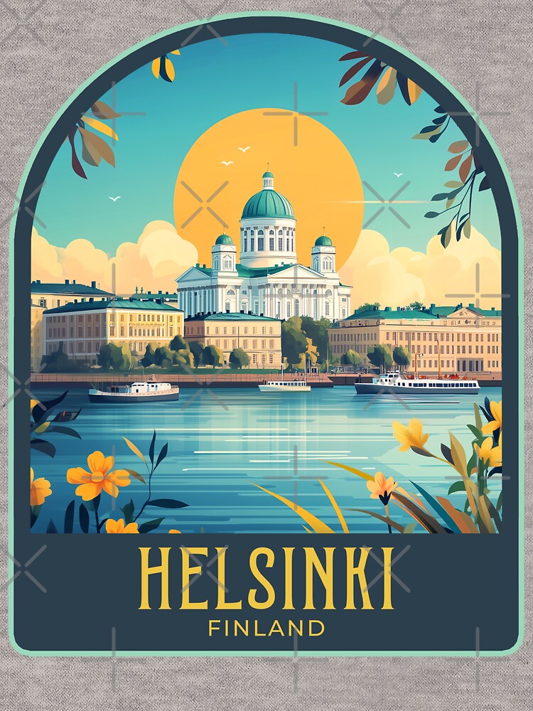 Helsinki Vintage Travel Illustration by HomeLivingCo