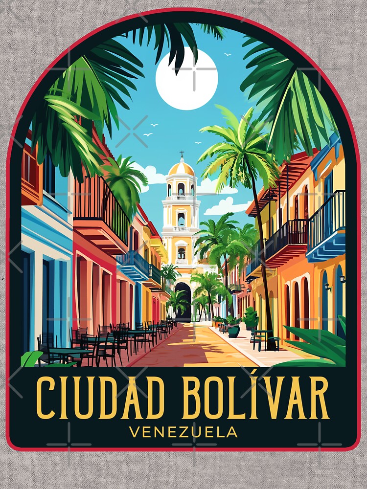Ciudad Bolívar Vintage Travel Illustration by HomeLivingCo