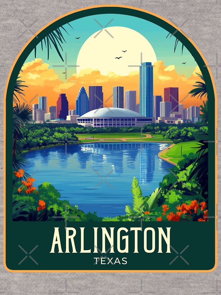 Arlington Vintage Travel Illustration by HomeLivingCo