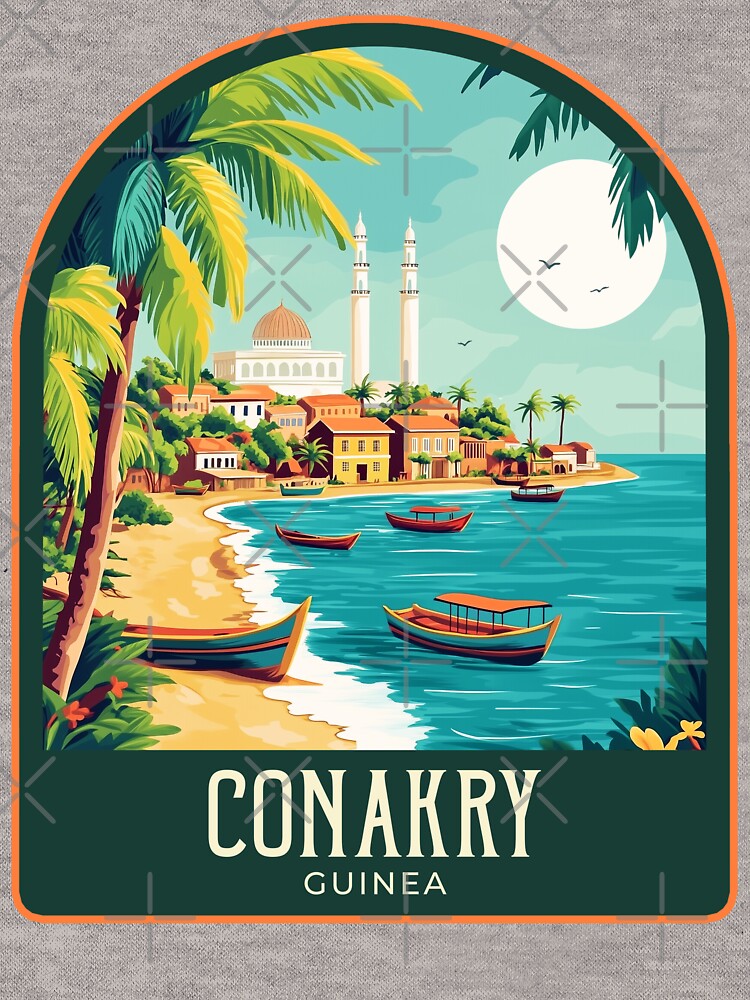 Conakry Vintage Travel Illustration by HomeLivingCo