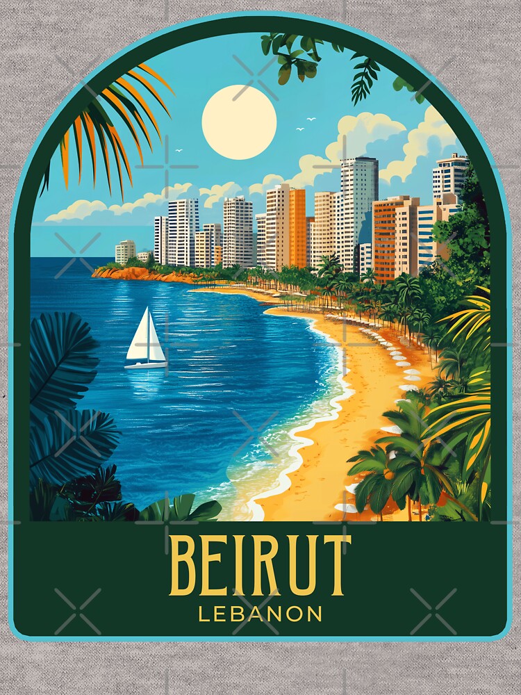 Beirut Vintage Travel Illustration by HomeLivingCo