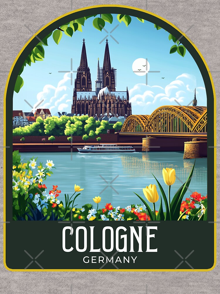 Cologne Vintage Travel Illustration by HomeLivingCo