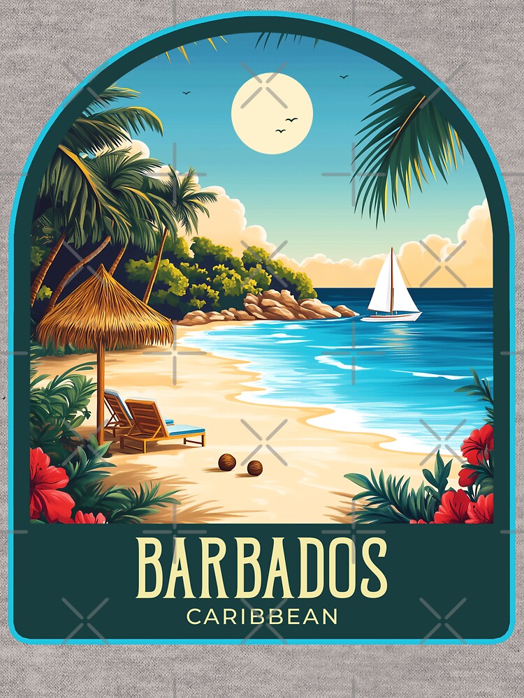 Barbados Vintage Travel Illustration by HomeLivingCo