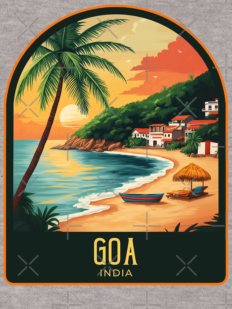 Goa Vintage Travel Illustration by HomeLivingCo