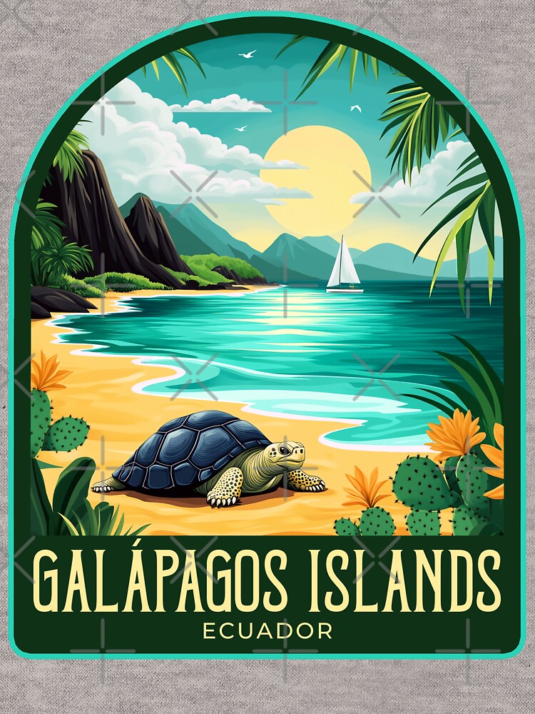 Galápagos Islands Vintage Travel Illustration by HomeLivingCo