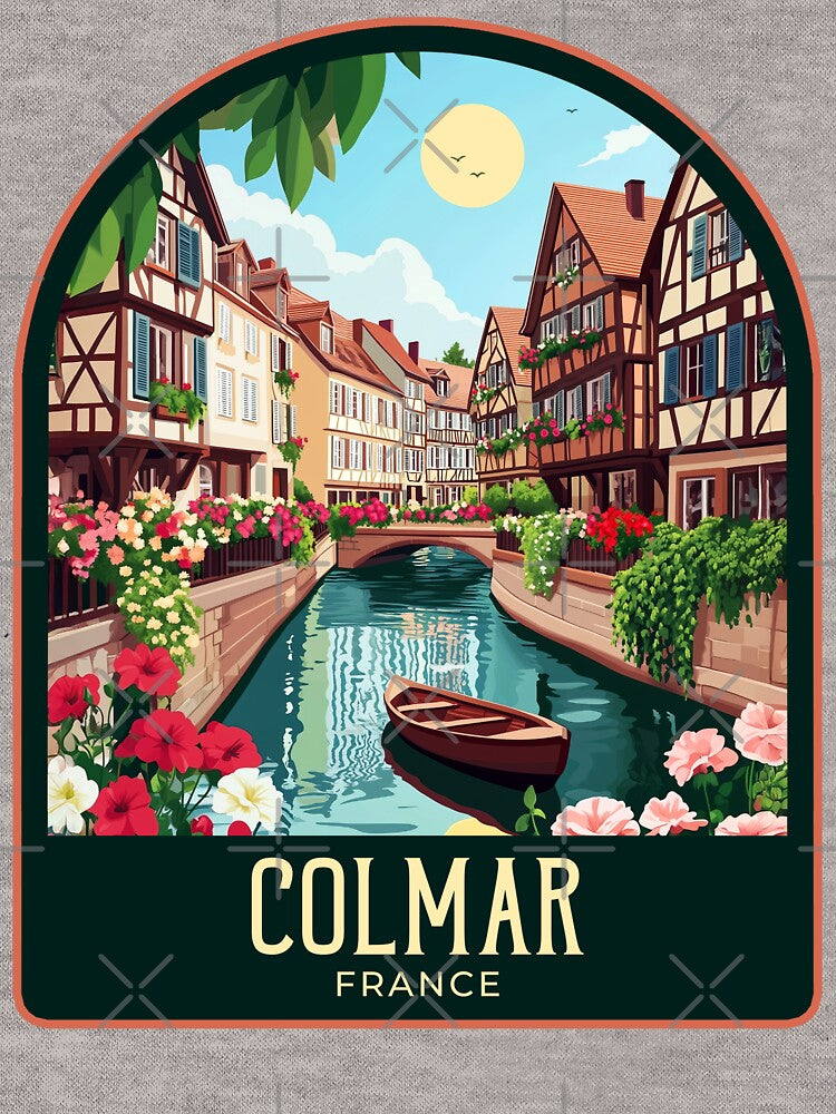 Colmar Vintage Travel Illustration by HomeLivingCo