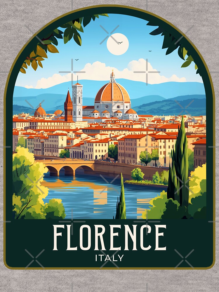 Florence Vintage Travel Illustration by HomeLivingCo