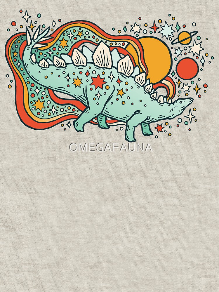Star Stego | Cosmic Dinosaur Art | Retro Reptile Palette by OMEGAFAUNA