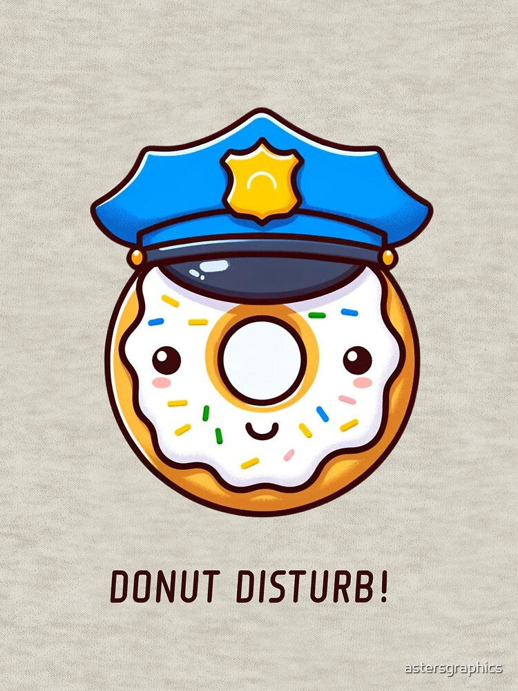 Police Donut Funny – Donut Disturb Cartoon by astersgraphics