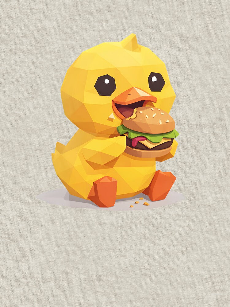 Duck Eating Burger - Polly Pixel Art by Simmetrika