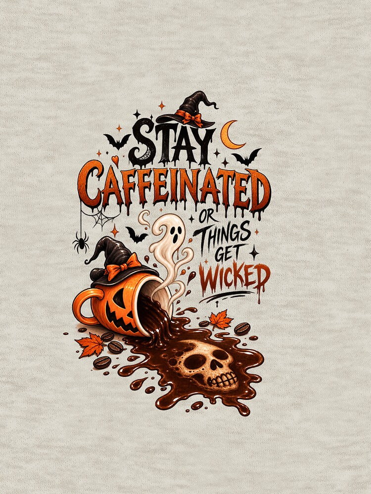 Halloween Coffee Shirt Stay Caffeinated Spooky Season by Noviyastudio