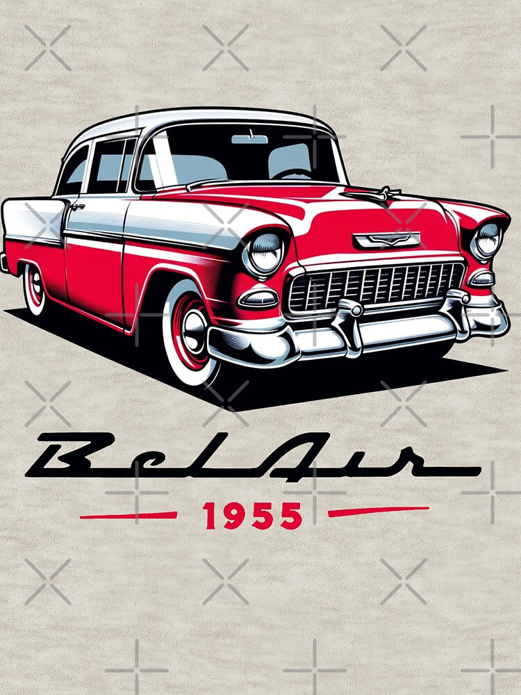 1955 Chevy Bel Air Red Classic Cruiser by TheArtOfCar