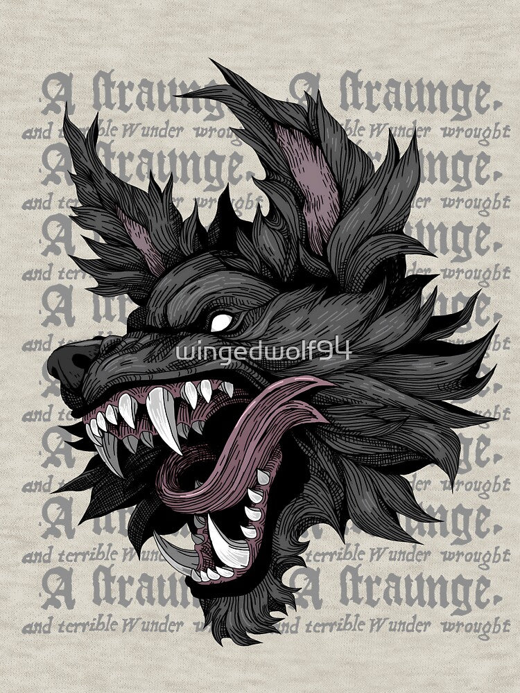 Black Dog Spectral Hellhound Cryptid by wingedwolf94