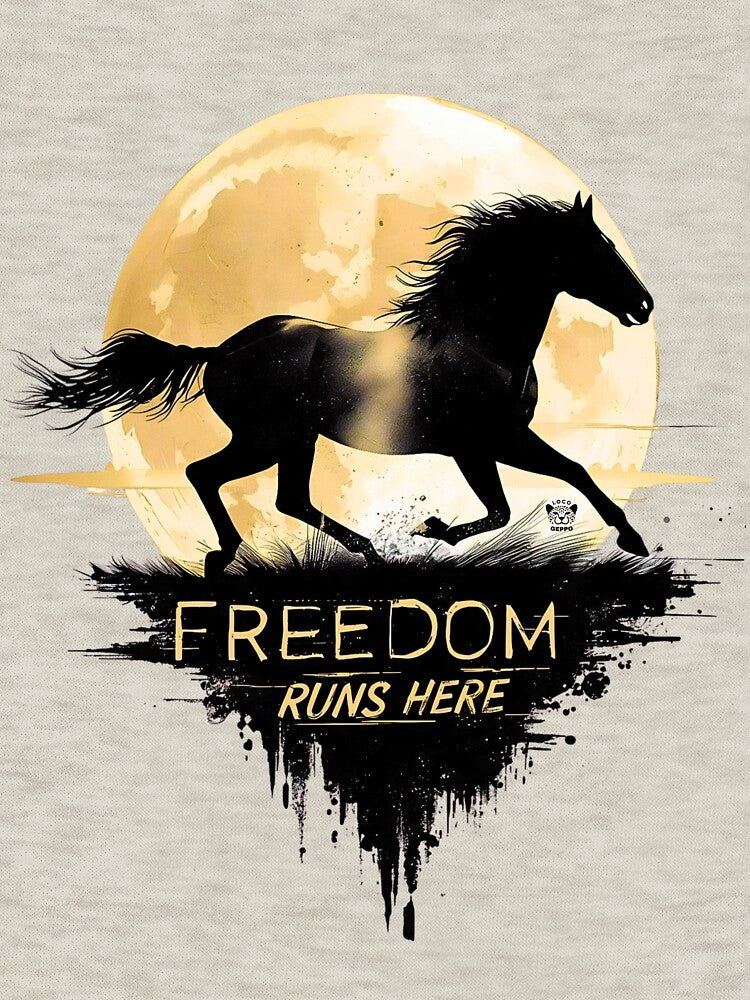 FREEDOM RUNS HERE - Awesome world of horses by TOMASHINO