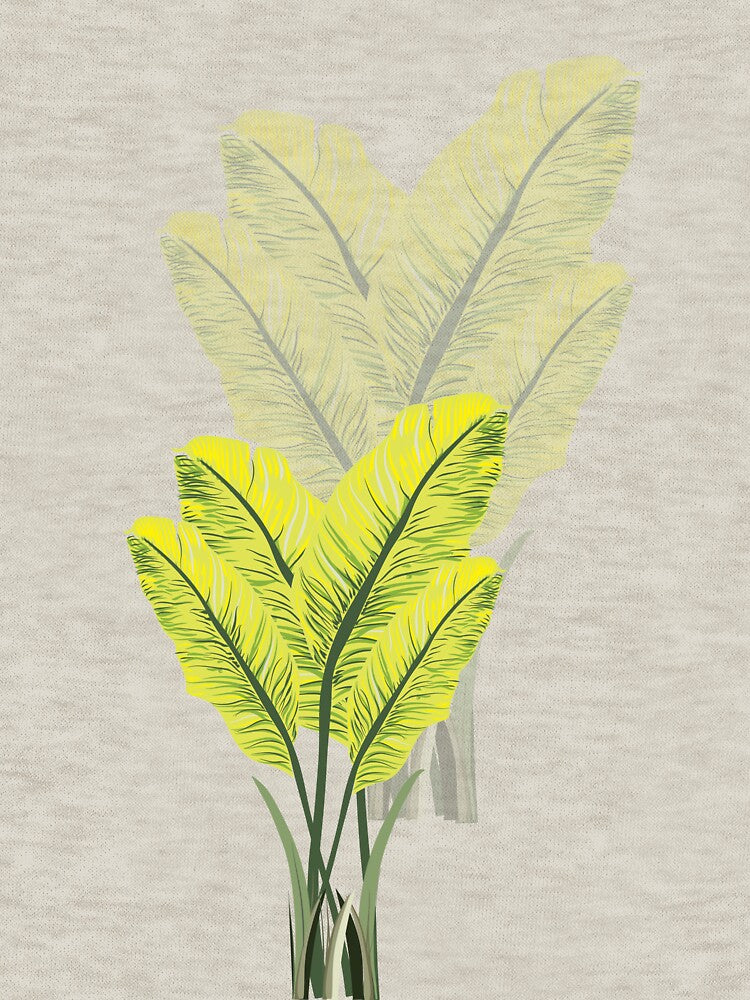 Vibrant Tropical Banana Leaf Botanical Art by auran14