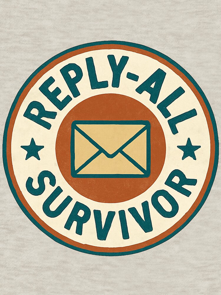 Reply-All Survivor — Retro Office Email Badge (Workplace Humor) by BadaBingBear