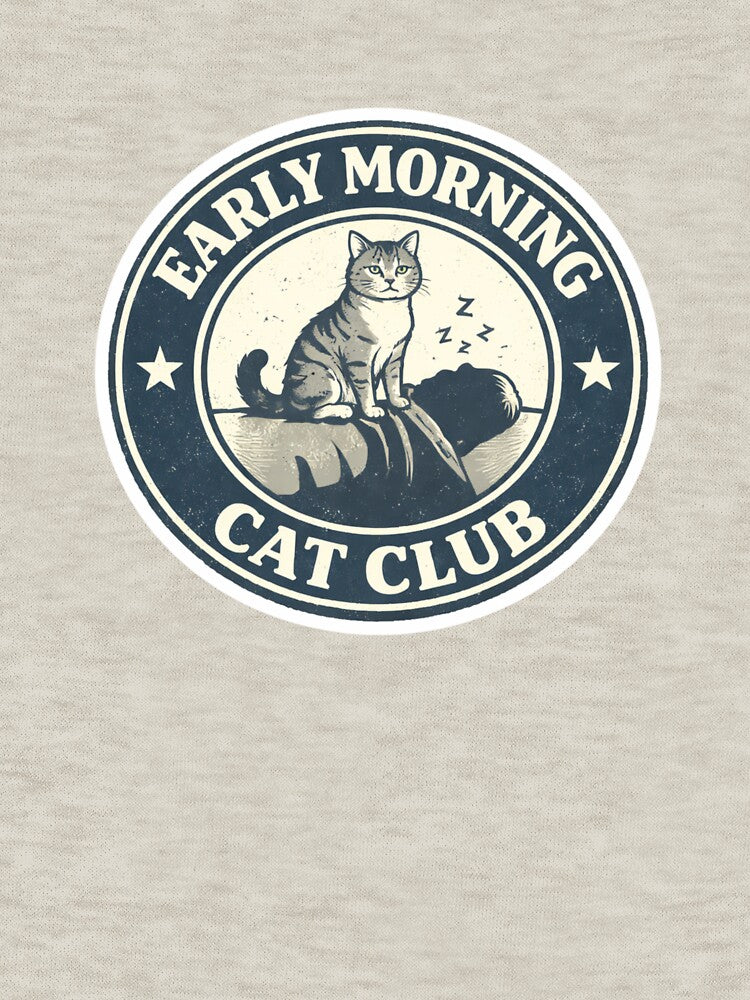 Early Morning Cat Club Vintage Badge by EastEndTownie