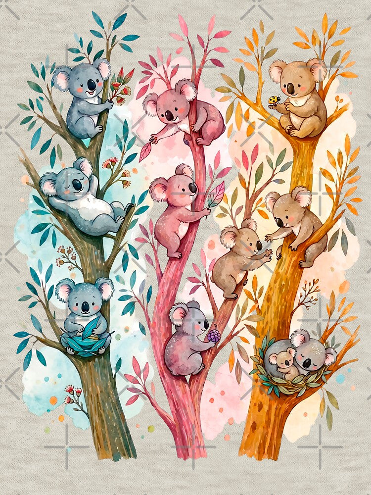 Watercolor Koala Wonderland: A Gentle Eucalyptus Adventure by Tiny-roar-studio