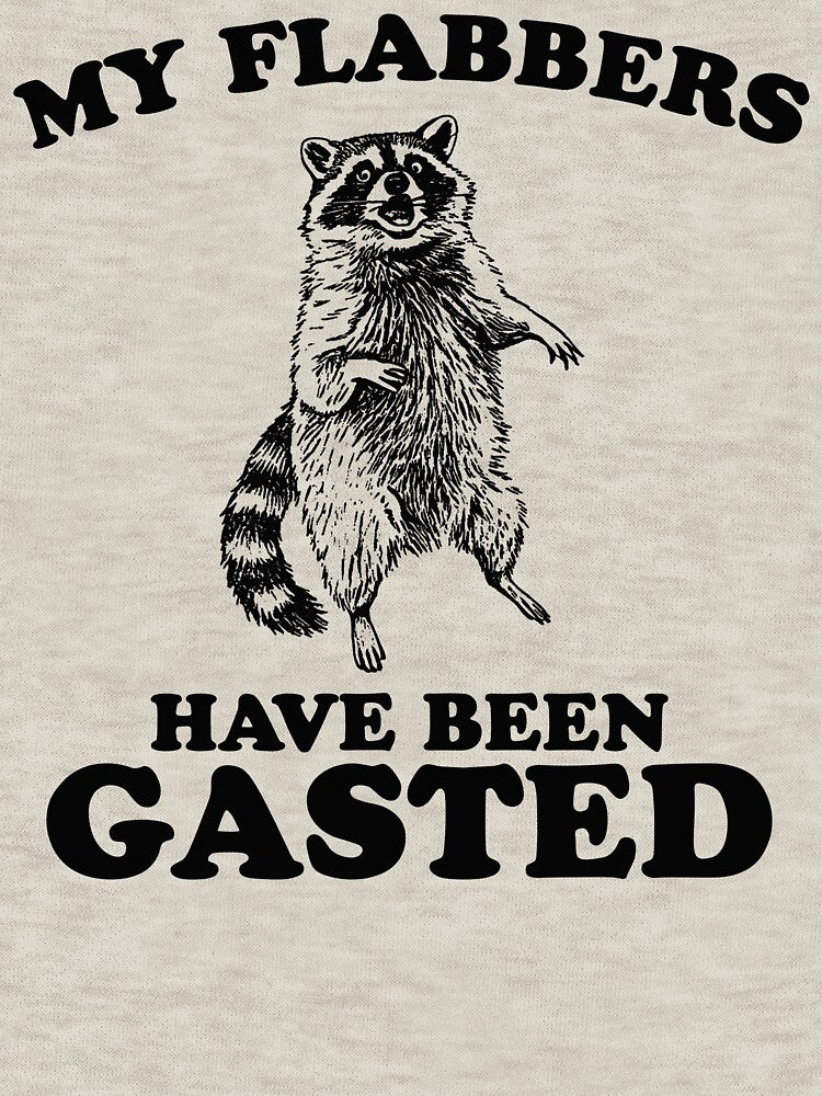 My Flabbers Have Been Gasted Shirt, Funny Raccoon Meme, Funny Trash Panda, Vintage Retro Cartoon Shirt, Silly Tee, Weird Animal by Rosqzz