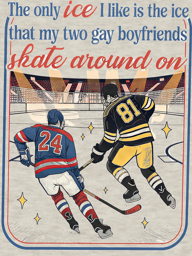 The Only ICE I Like Is The Ice My Two Gay Boyfriends Skate Around On Vintage Comfort Colors T-Shirt – Heated Rivalry Hockey Romance Fan Gift by ZWITABLDIYA