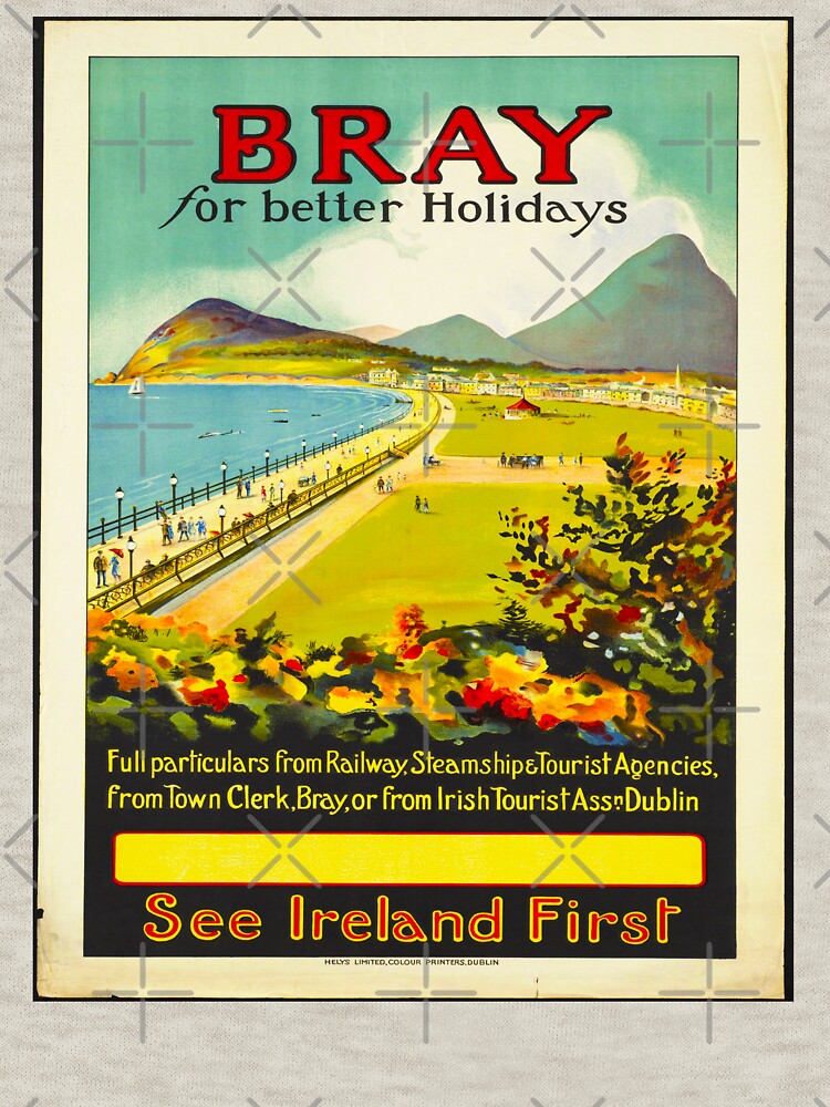 Bray Ireland Vintage Travel by Go Logo Designs