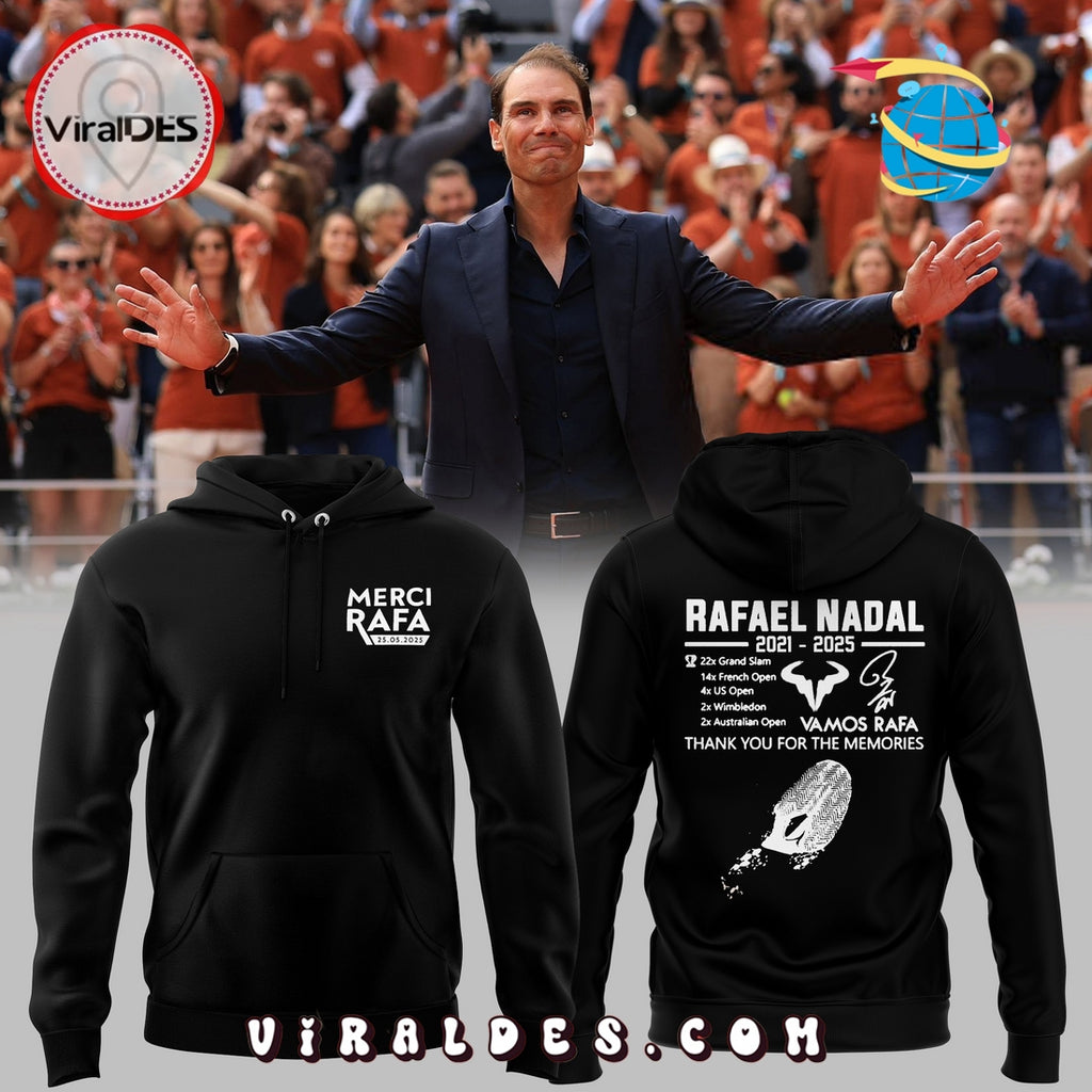 Rafael Nadal Thank Your For The Memories Black Hoodie, Long Pants