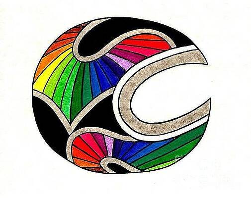 Rainbow Colorful Contemporary Abstract Art Print