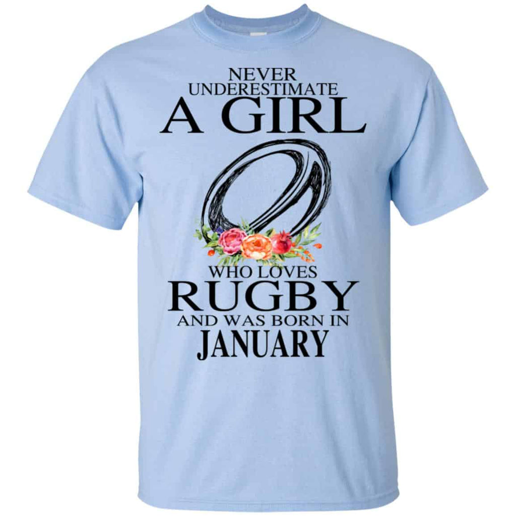 A Girl Who Loves Rugby And Was Born In January T-Shirts, Hoodie, Tank