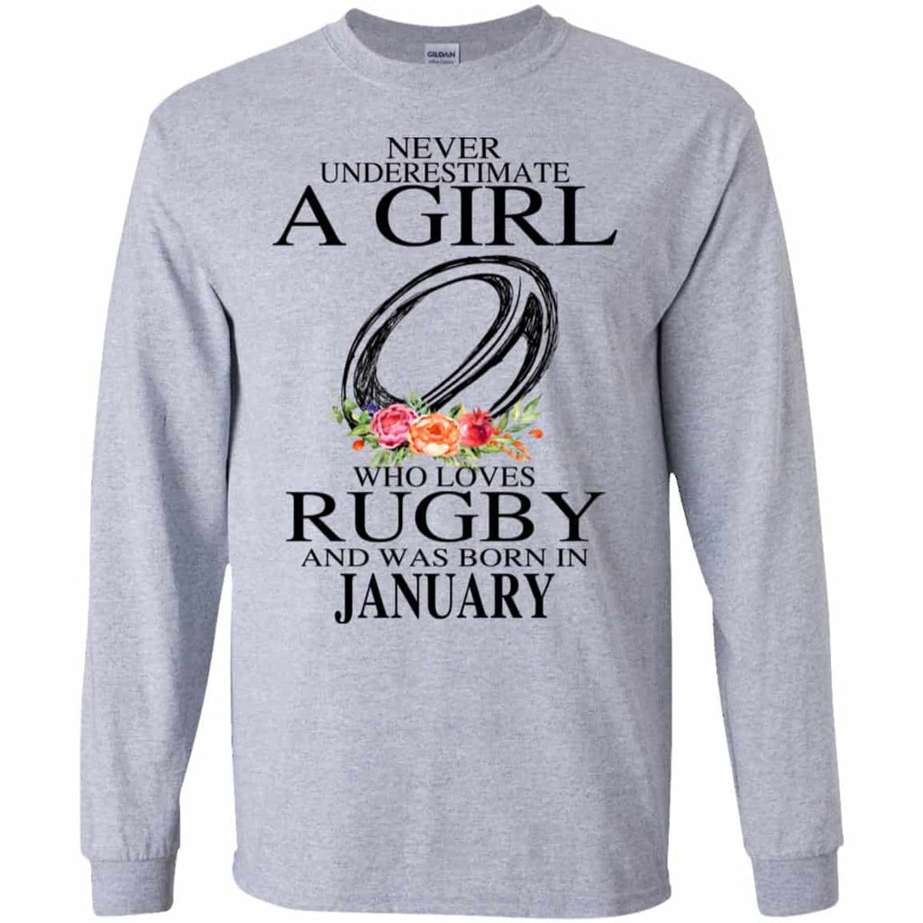 A Girl Who Loves Rugby And Was Born In January T-Shirts, Hoodie, Tank