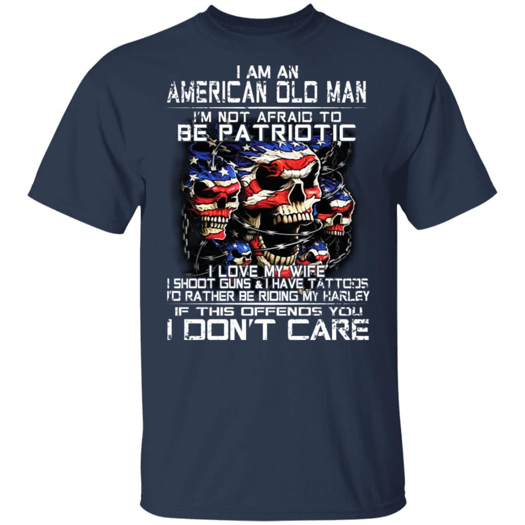 I Am An American Old Man Not Afraid To Be Patriotic Shirt, Hoodie, Tank