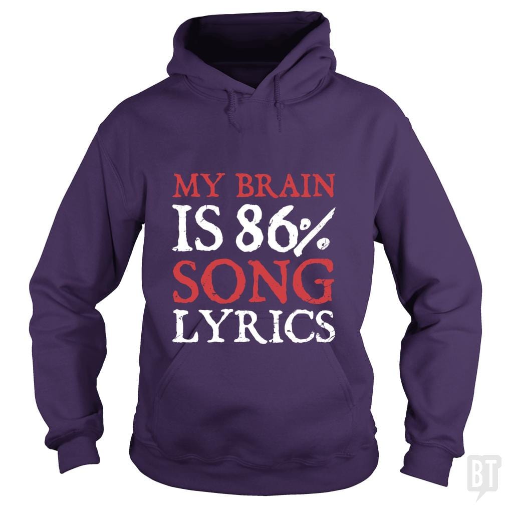 Lyrics Brain Hoodie