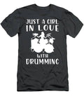 Rhythmic Beats Just A Girls Heart Throbs For Drumming T-Shirt