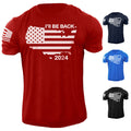 Trump 2024 I Will Be Back T Shirt USA Flag Election America