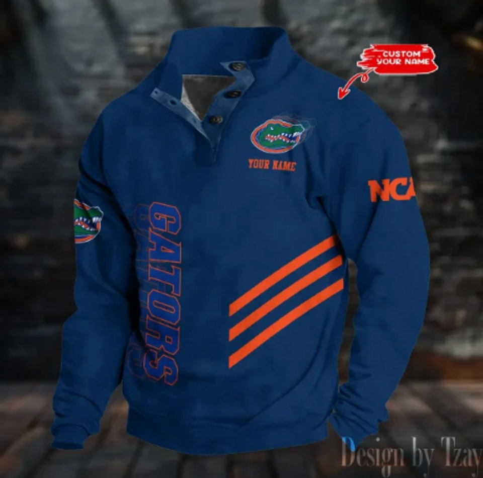 Personalized Florida Stand Collar Sweatshirt, Basketball Fan Gift