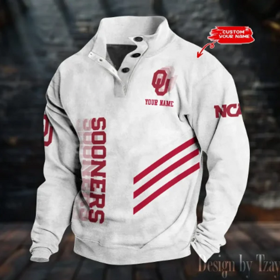 Personalized Oklahoma Stand Collar Sweatshirt, Basketball Fan Gift